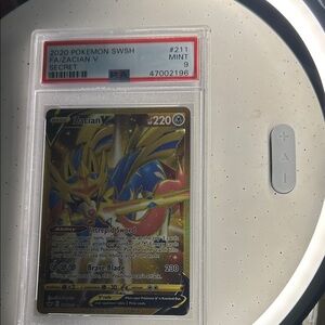 Pokemon Zacian V Secret Card with Blue and Yellow